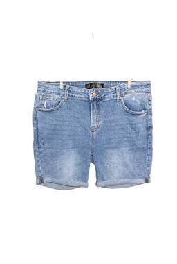 SimplYoung Women's Light Blue Distressed Rolled Cuff Denim Shorts Size 16